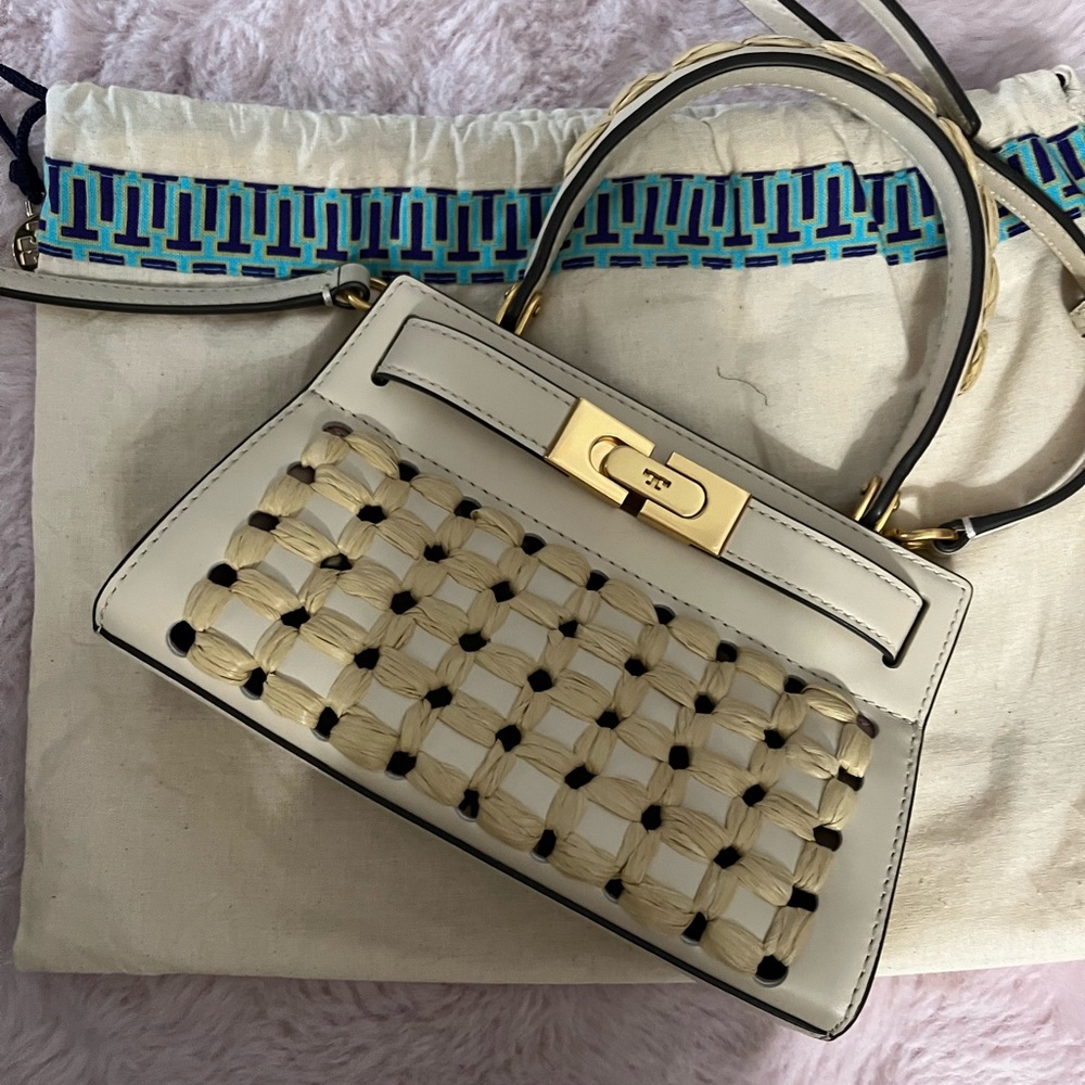 TORY BURCH Lee Radziwill Nano Wicker Purse